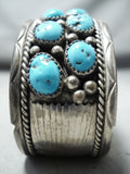 Dorothy Secatero Vintage Native American Navajo 14 Kingman Turquoise Sterling Silver Bracelet-Nativo Arts