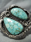 Huge High Grade Vintage Native American Navajo Carico Lake Turquoise Sterling Silver Bracelet-Nativo Arts
