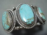 Important Verdy Jake Vintage Native American Navajo #8 Turquoise Sterling Silver Bracelet-Nativo Arts
