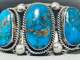 Incomparable Vintage Native American Navajo Turquoise Mountain Sterling Silver Bracelet-Nativo Arts
