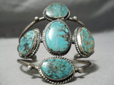 Museum Vintage Native American Navajo Royston Turquoise Sterling Silver Bracelet Old-Nativo Arts