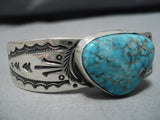Important Jeanette Dale Spiderweb Turquoise Native American Navajo Sterling Silver Bracelet-Nativo Arts