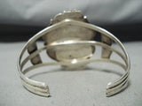 Vivid Vintage Native American Navajo Carico Lake Turquoise Sterling Silver Bracelet-Nativo Arts