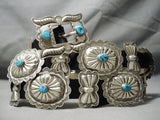 Amazing Vintage Native American Navajo Turquoise Sterling Silver Concho Belt-Nativo Arts