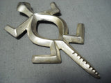 Wonderful Vintage Native American Navajo Sterling Silver Turtle Pin Pendant-Nativo Arts