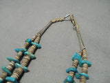 Exquisite Vintage Navajo Native American Turquoise Sterling Silver Necklace-Nativo Arts