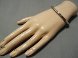Stunning Vintage Native American Navajo Ron Henry Thicker Gold Sterling Silver Bracelet-Nativo Arts