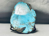 The Best Vintage Native American Navajo Blue Warrior Mine Turquoise Sterling Silver Bracelet-Nativo Arts