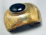 Native American Orville Tsinnie Hard Workmanship Rare Jet Bracelet Cuff-Nativo Arts