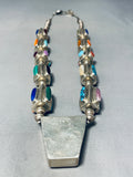 One Of The Best Ever Vintage Native American Navajo Turquoise Sterling Silver Necklace-Nativo Arts