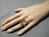 Expressive Vintage Navajo Sterling Silver Ring Old Native American-Nativo Arts