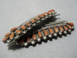 Incredible Vintage Zuni Native American Vivian Tsethlakai Hair Barrettes Clip-Nativo Arts