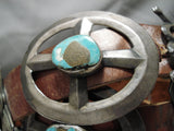 Statement Vintage Native American Navajo Rare Turquoise Sterling Silver Concho Belt Old-Nativo Arts
