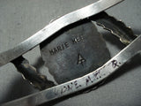 Mary Kee Rare Vintage Native American Navajo Bisbee Turquoise Sterling Silver Bracelet Old-Nativo Arts