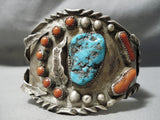 One Of The Best Huge Vintage Native American Navajo Turquoise Sterling Silver Bracelet Old-Nativo Arts