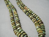 Native American One Of The Best Vintage Santo Domingo Royston Turquoise Heishi Necklace Old-Nativo Arts