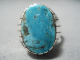 Amazing Navajo Turquoise Sterling Silver Ring Native American-Nativo Arts