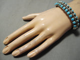 Important Heavy Vintage Native American Navajo Ben Begaye Turquoise Sterling Silver Bracelet-Nativo Arts
