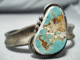 Astonishing Vintage Native American Navajo Royston Turquoise Sterling Silver Bracelet Old-Nativo Arts