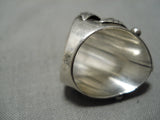 Detailed!! Vintage Native American Navajo Carico Lake Turquoise Sterling Silver Garden Ring-Nativo Arts