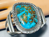 Johnny Johnson Vintage Native American Navajo Rare Turquoise Sterling Silver Bracelet-Nativo Arts