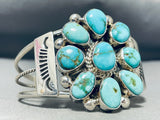 Dynamic Native American Navajo Royston Turquoise Sterling Silver Bracelet-Nativo Arts