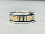 Real Gold And Silver Vintage Navajo Sterling Native American Ring-Nativo Arts