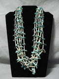 One Of Best Vintage Native American Navajo Green Nugget Necklace Heishi Old-Nativo Arts