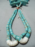 Chunky Nugget Vintage Native American Navajo Graduating Turquoise Jacla Necklace Old-Nativo Arts