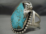 Larger #8 Turquoise Vintage Navajo Sterling Silver Native American Bracelet-Nativo Arts
