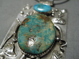 Incredible Vintage Navajo Turquoise Sterling Silver Native American Necklace-Nativo Arts