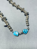 Orville Tsinnie Vintgae Native American Navajo Turquoise Sterling Silver Necklace-Nativo Arts