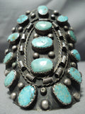 One Of Biggest Crazy Vintage Native American Navajo Royston Turquoise Sterling Silver Bracelet-Nativo Arts
