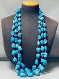 440 Gram Colossal Chunk Turquoise Vintage Native American Navajo Heishi Necklace Old-Nativo Arts