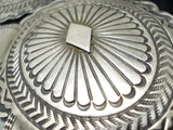 Harry Joe Hand Tooled Vintage Native American Navajo Sterling Silver Concho Belt Old-Nativo Arts
