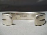 Thickest Heavy 237 Vintage Native American Navajo Sterling Silver Bracelet-Nativo Arts