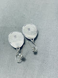 Gorgeous Vintage Native American Navajo Kingman Turquoise Sterling Silver Earrings-Nativo Arts