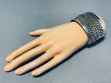 One Of The Most Intricate Solid Sterling Silver Native American Navajo Bracelet-Nativo Arts