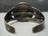 Very Old Vintage Native American Navajo Sterling Silver Coin Bracelet-Nativo Arts