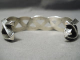 Important Native American Navajo Sterling Silver Aaron Anderson Sterling Silver Woven Bracelet-Nativo Arts