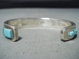 Native American Astonishing Zuni Turquoise And Coral Sterling Silver Bracelet-Nativo Arts
