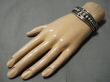 Important Navajo President Jon Nez Sterling Silver Native American Bracelet-Nativo Arts