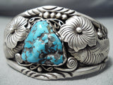 Ann Miller Vintage Native American Navajo Sleeping Beauty Turquoise Sterling Silver Bracelet-Nativo Arts