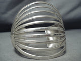 Marvelous Navajo Sterling Silver Ten Rail Bracelet Native American-Nativo Arts