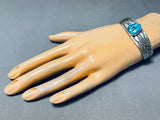 Important Jeanette Dale Vintage Native American Navajo Turquoise Sterling Silver Bracelet-Nativo Arts