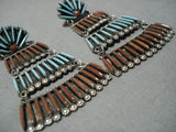 Rare Vintage Zuni Native American Jean Lasilew Sterling Silver Earrings-Nativo Arts