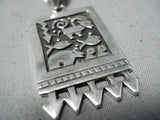 Joe Coriz Santo Domingo Sterling Silver Gold Pendant Native American-Nativo Arts