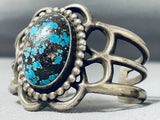 Bisbee Turquoise One of Best Vintage Navajo Sterling Silver Bracelet-Nativo Arts