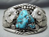Ann Miller Vintage Native American Navajo Sleeping Beauty Turquoise Sterling Silver Bracelet-Nativo Arts