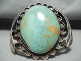 One Of Biggest Best Vintage Native American Navajo Royston Turquoise Sterling Silver Bracelet-Nativo Arts